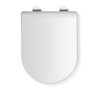 Croydex Elongated D Shape Soft Close Toilet Seat, Flexi-Fix Hinges (Malo)