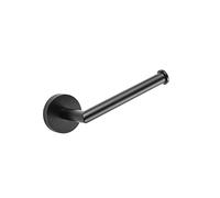 Croydex Epsom Black Toilet Roll Holder,Durable Zinc Alloy, Quality Powder Coated Finish, Bathroom Storage Solution, Flexi-Fix Accessories, Easy to Fit, Screw or Glue Installation, All Fixings Included