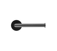 Croydex Flexi-Fix Epsom Toilet Roll Holder, No Drill Installation Black Bathroom Accessories, Matt Black, Part of Matching Range, Use Existing Holes, High Strength Adhesive - All Fixings Included