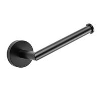 Croydex Epsom Black Toilet Roll Holder,Durable Zinc Alloy, Quality Powder Coated Finish, Bathroom Storage Solution, Flexi-Fix Accessories, Easy to Fit, Screw or Glue Installation, All Fixings Included