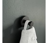 Croydex Epsom Matt Black Robe Hook With Flexi-Fix™ Brackets
