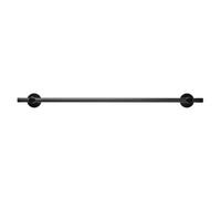 Croydex Epsom Flexi-Fix Screw or Glue Towel Rail, Wall Mounted Towel Rail, Screw or Adhesive Bathroom Towel Rail with Matt Black Finish, 5.4 x 70.1 x 8.2 cm, All Fixings Included