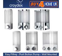 Croydex Euro Soap Shower Gel Bathroom Pump Dispenser Wall Mounted Aviva
