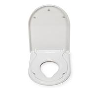 Croydex Hilier D Shaped Potty Training Toilet Seat - Removable Magnetic Child Seat with Soft Close Mechanism, Quick Release Hinges and an Antibacterial Treated Surface (Family Toilet Seat)
