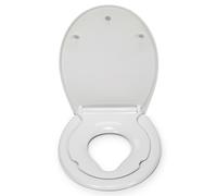 Croydex Lomond Potty Training Toilet Seat - Removable Magnetic Child Seat with Soft Close Mechanism, Quick Release Hinges and an Antibacterial Treated Surface, Durable Thermoplastic (Family Seat)