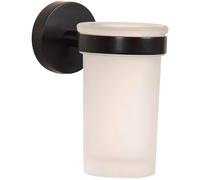 Croydex Flexi Fit Matt Black Tumbler Holder Bathroom Accessory No Drill Option