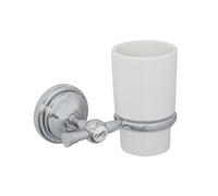 Croydex Flexi-Fix 1919 Easy to Fit Tumbler,Chrome,10.2 x 14.2 x 11.5 cm