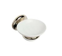 Croydex Flexi-Fix Bathroom Soap Dish Wall Mounted Gold & Ceramic - Grosvenor