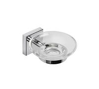 Croydex Flexi-Fix Chester Soap Dish & Holder | No Drill Required | Your Choice to Screw or Glue with Flexi-Fix Brackets | Modern Design | Fixings Included