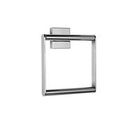 Croydex Flexi-Fix Chester Towel Ring, Metal, 168 x 153 x 58mm, Silver