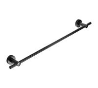 Croydex Epsom Matte Black 70cm Towel Rail, Flexi-Fix Bathroom Accessories