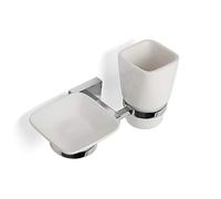 Croydex Flexi-Fix Everson Easy to Fit Soap Dish and Tumbler