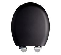 Croydex Flexi Fix Fraser Black Standard Soft Close Toilet Seat
