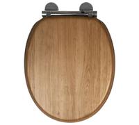Croydex Flexi- Fix Wooden Toilet Seat Hartley - Light Oak Effect