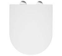 Croydex WL611322H Kisdon Slimline D-Shape Toilet Seat, White
