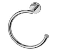 Croydex Flexi-Fix Knightsbridge Chrome Effect Stainless Steel Wall-Mounted Towel Ring (W)18.8Cm