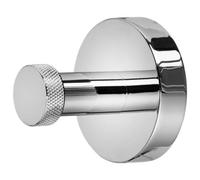 Croydex Flexi-Fix Knightsbridge Chrome Effect Steel & Zinc Alloy Round Single Hook (H)54mm (W)54mm
