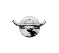 Croydex Flexi-Fix Metra Chrome Effect Zinc Alloy Medium T-Shaped Double Hook (H)54mm (W)79.6mm