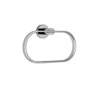 Croydex Flexi-Fix Metra Polished Chrome Effect Zinc Alloy Wall-Mounted Towel Ring (W)23Cm