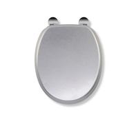 Croydex Flexi-Fix Toilet Seat Quartz Silver [WL601840H]