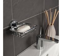Croydex Flexi-Fix Soap Dish Wall Mounted Chrome Bathroom Accessories - Pendle