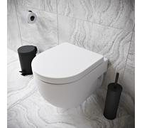 Croydex Flexi-Fix Toilet Seat Eyre D Shape - White