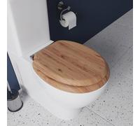 Croydex Flexi-Fix Toilet Seat Rutland Oval - Soild Oak