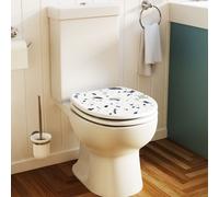 Croydex Flexi-Fix Toilet Seat - Terrazzo Blue
