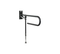 Croydex Foldaway Drop Down Grab Rail with Leg Wall Mount Mobility Aid Steel Grey