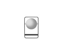Croydex Furzton Round Bathroom Mirror with Shelf, 4mm Mirror Glass, Matt Black Steel Framed Design, Wall Mounted, Contemporary Style