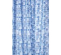 Croydex Geo Mosaic Water-Resistant Textile Shower Curtain, 1800 x 1800mm
