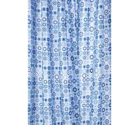 Croydex Geo Mosaic Water-Resistant Textile Shower Curtain, 1800 x 1800mm