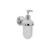 Croydex Hampstead White Soap Dispenser with Chrome Wall Mount for Bathroom