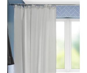 Croydex GP85115 Professional Plain White Water-Resistant Textile Shower Curtain 1800 X 2000mm