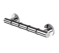 Croydex Grab 'n' Grip 38cm Non-Slip Grab Rail - 100kg Load Capacity Heavy Duty Bar with Steel Core & Chrome ABS, Safety Support Rail for Bathrooms Ideal Handrail for Elderly
