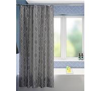 Croydex Grey Medallion Shower Curtain Grey