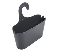 Croydex Bathroom Organiser - Grey Basket with Self-Draining Design, Easy-to-Clean Bath Storage Solutions