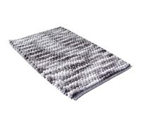 Croydex Bath Mat Textured Marle 100% Cotton Grey 50x80cm