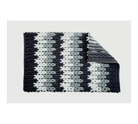 Croydex Grey & White Patterned Bathroom Mat Patterned Textile Bath Mats/Grey White [AN170131]