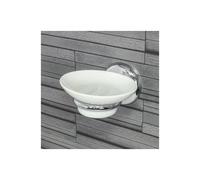Croydex Grosvenor Bathroom Ceramic Soap Dish Modern Wall Mounted Chrome Holder