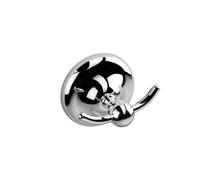 Croydex Grosvenor Flexi-Fix Chrome Double Robe Hook