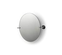 Croydex Hampstead 58 x 48cm Tilting Oval Bathroom Mirror | Adjustable Tilting Brackets for Your Perfect Angle | Zinc Alloy Construction | Chrome Finish | Makeup Mirror
