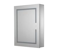 Croydex Hang 'n' Lock Vandalia Gloss Wall-Mounted Illuminated Mirrored Bathroom Cabinet (W)610mm (H)760mm