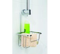 Croydex Shower Bathroom Riser Rail Organiser Tidy Caddy with Hanger - Chrome