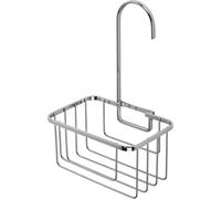 Croydex Shower Bathroom Riser Rail Organiser Tidy Caddy with Hanger - Chrome