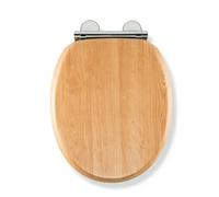 Croydex Flexi- Fix Wooden Toilet Seat Hartley - Light Oak Effect