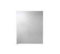 Croydex Haven Aluminium Bathroom Mirror Cabinet - Easy Hang 'N' Lock Installation, Bathroom Wall Cabinet with Two Adjustable Shelves, Double Mirrored Doors and Fully Assembled (61x76cm)