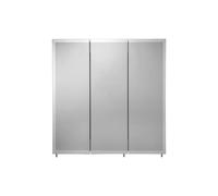 Croydex WC102522 Heacham Triple Door Tri-View White Steel Cabinet