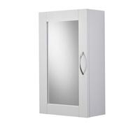 Croydex Hemlington Matt White Single Bathroom Cabinet With Mirrored Door (H)500mm (W)300mm