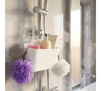 Croydex Hook Over Storage Plastic White Storage Basket